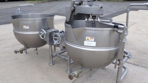 Groen DTA3-80-80 Stainless Steel Jacketed Dual Kettle Mixing System