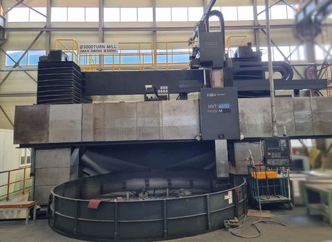 Hwacheon HVT-4550M CNC Vertical Borer with C-Axis & Driven Tooling & Tool Changer