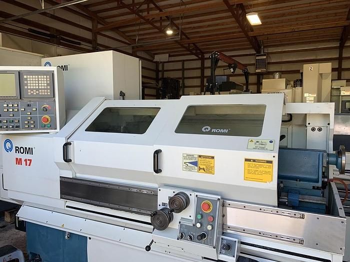 Romi Fanuc 21i-T Control 4000 RPM 17" X 80" Engine Lathe 2 Axis