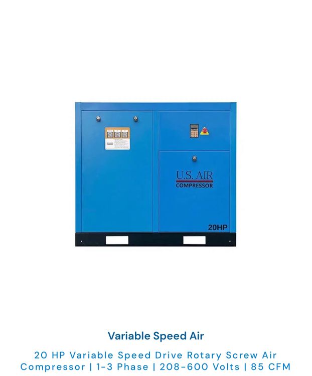 4 Sauer WP4341 Hurricane Series/ US Rotary Screw Air Compressor 85 CFM