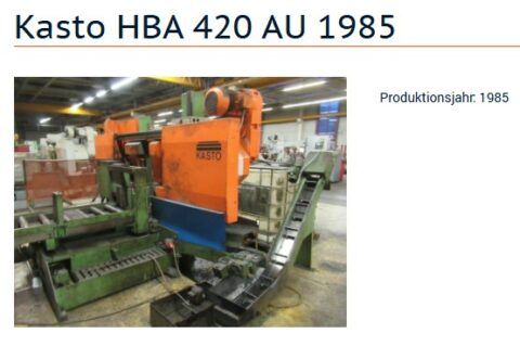 Kasto HBA 420U Bandsaw Semi Automatic