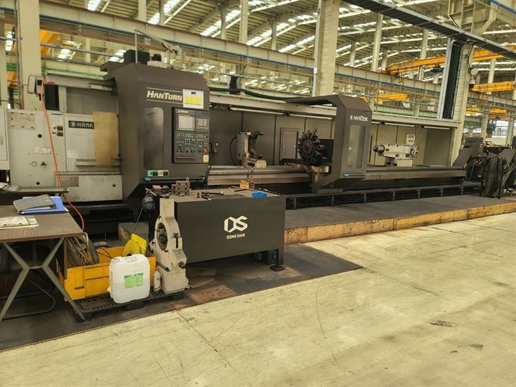 Hankook FANUC 31IA CNC CONTROL 630 RPM HANTURN 95CM UNIVERSAL 8 METER LONG BED WITH MILLING 3 Axis
