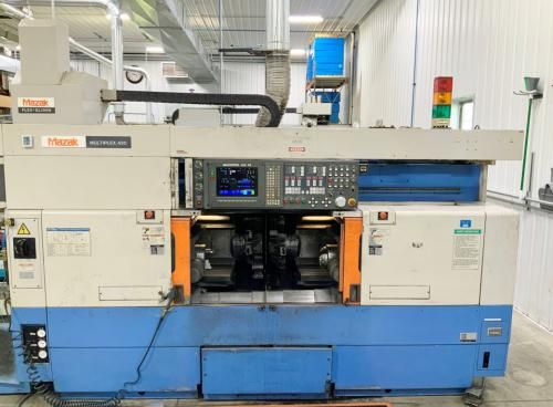 Mazak MAZATROL EIA TA Variable MULTI-PLEX 420 TWIN SPDL TURNING CENTER 2 Axis