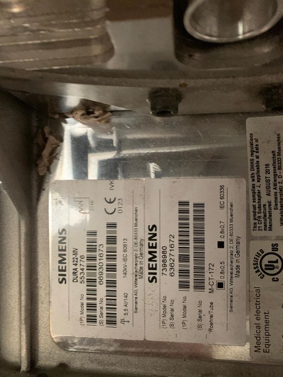 Siemens X-Ray Tube DURA 422-MV