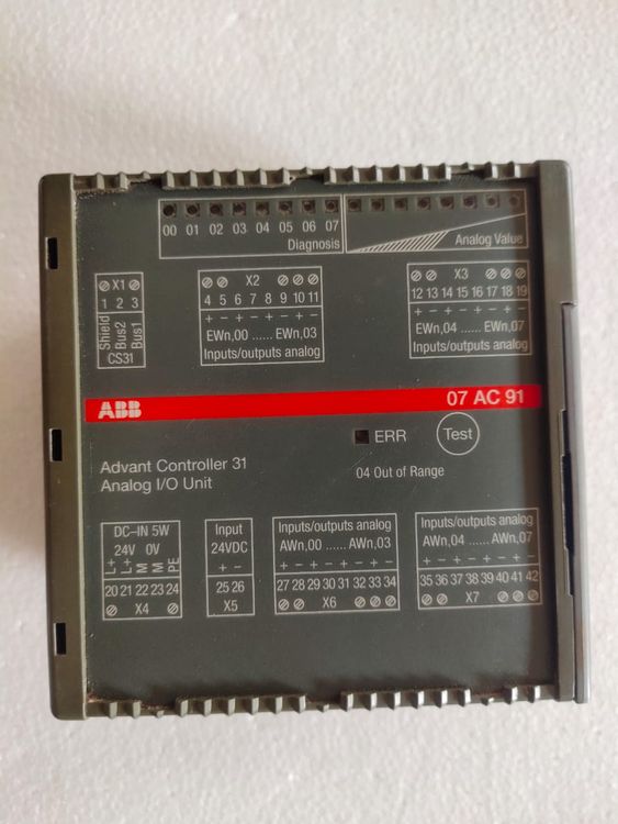 ABB Advant Controller 07 AC 91 PN: GJR5252300R0101