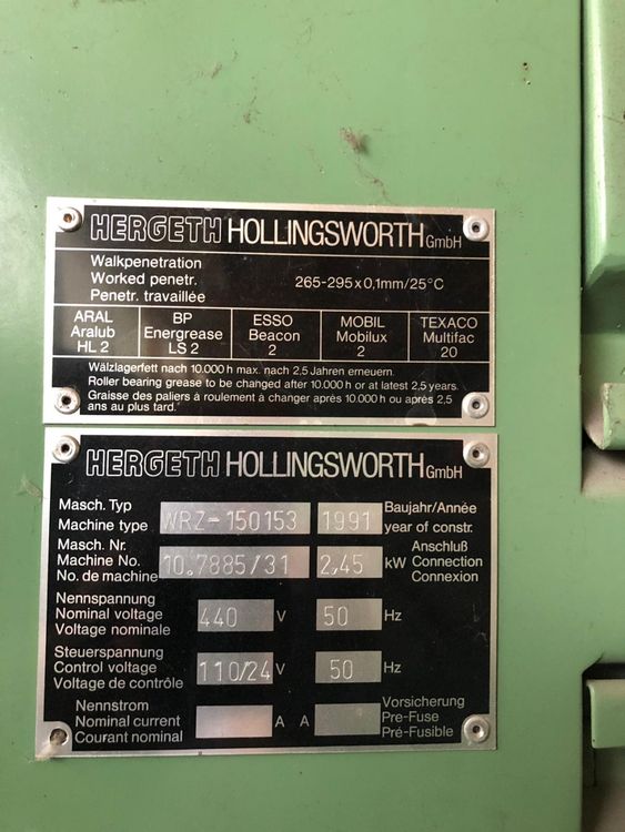 Hergeth hollingsworth Hergeth Hollingsworth WRZ 3x Roller cleaner