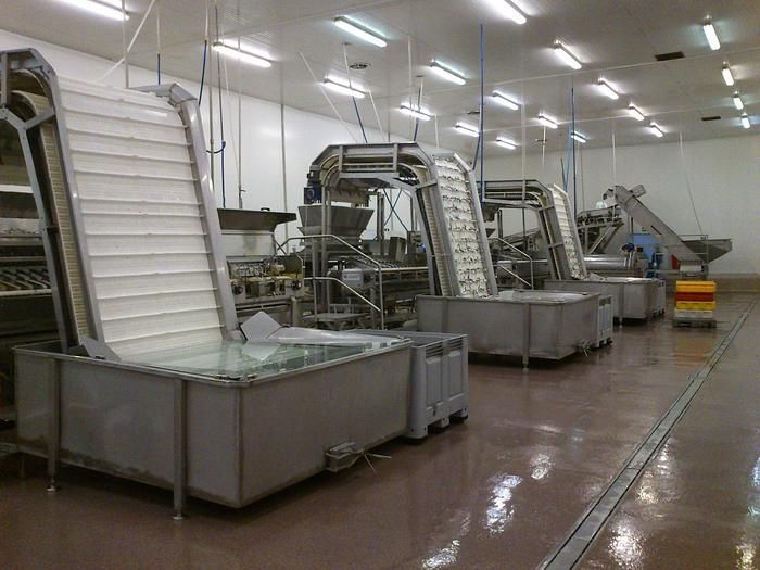 Cabinplant sprat/herring processing line