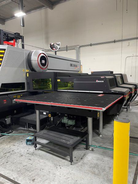 Amada EML 2515AJ FIBER LASER PUNCH W/ASR3015 NTK AUTOMATED TOWER 33 TON