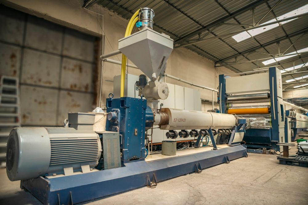 Polypropylene Tape Line Extruder 15 tonnes Daily Capacity