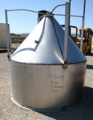Unknown CONE BOTTOM SINGLE SHELL STAINLESS STEEL TANK