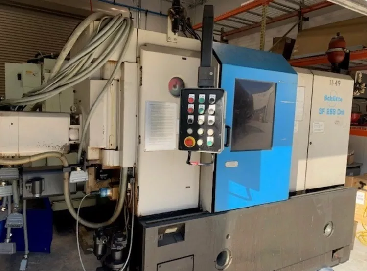 Schutte Siemens Simatic OP 27 Control Variable Speed SF26S DNT Multi-Spindle CNC Screw Machine 2 Axis