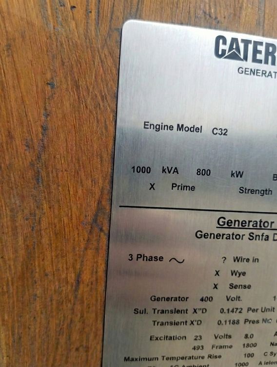 Caterpillar C32 1000kVA