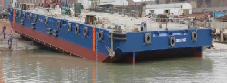 180ft Deck Cargo Spud Barge