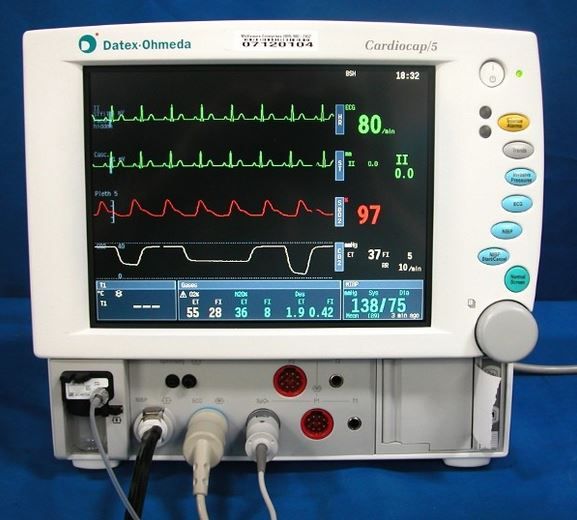Datex Ohmeda Cardiocap 5 Anesthesia Monitor With Agent