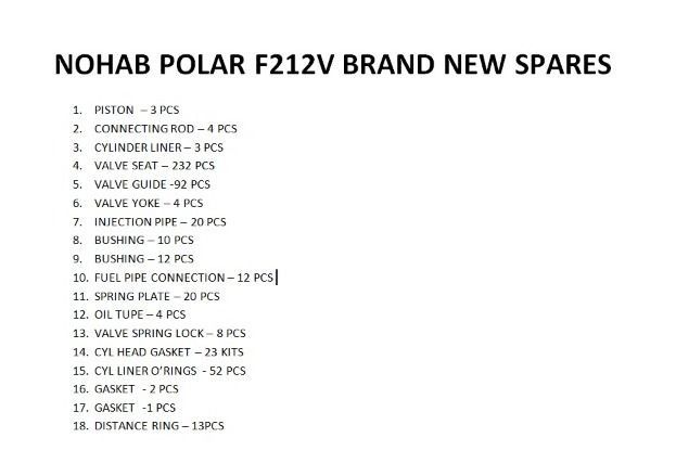 4 Nohab NOHAB F212V - NEW/GENUINE SPARES IN STOCK FOR SALE
