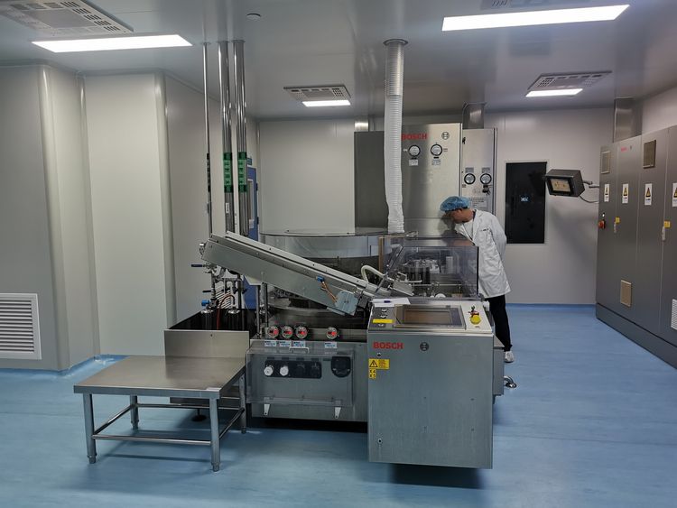 Bosch RRU 3063, HQL 2220, ALF 4060, ERS 2010 (500), CUK 1060A, ASK 450 Ampoule washing/sterilizing/filling/closing line