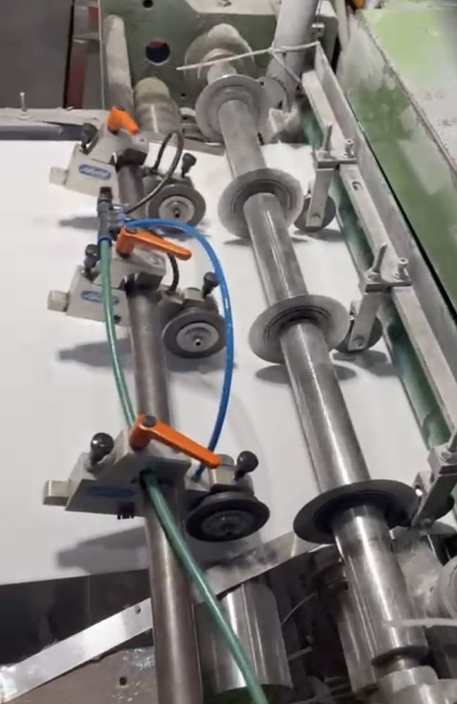 ECH Will 700 mm A4 Ruling machine type LB 70, in operation