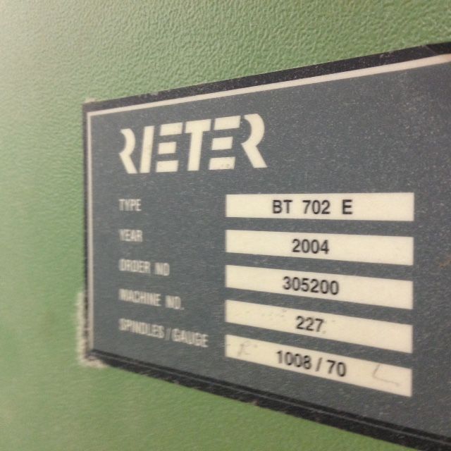 Rieter BT 702 E Ring Frames