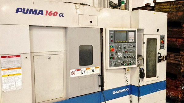 Daewoo Fanuc 0iTA CNC Control 6,000 RPM DOOSAN PUMA 160-GL 2 Axis