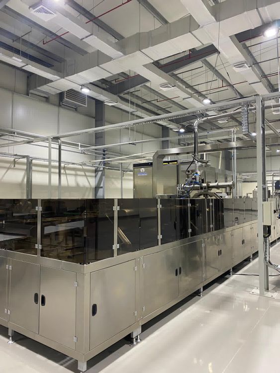 Memak, Stainless steel one shot chocolate moulding line
