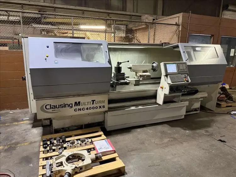 Clausing Fanuc 0i-TF CNC Control 2000 RPM MULTITURN 4000XS FLATBED CNC LATHE 2 Axis