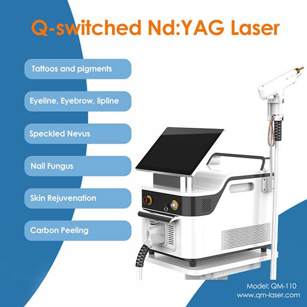 Qm Medical QM-110 for treatment of tattoo removal, dermal pigmentation and treating certain pigmentary conditions