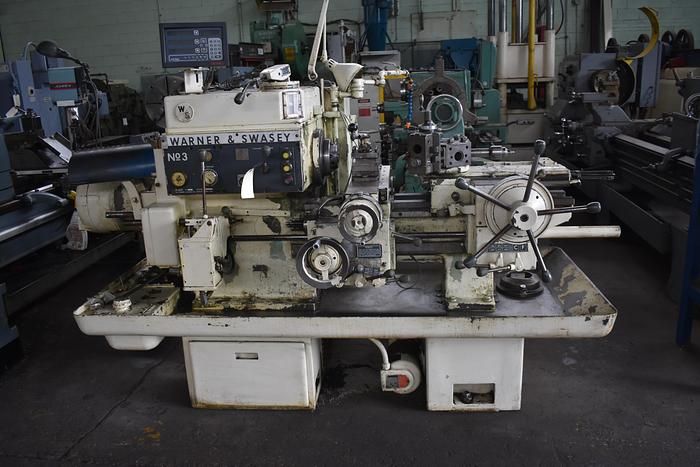 Warner & Swasey SQUARE-HEAD RAM-TYPE TURRET LATHE w/BAR-FEED 2262 RPM 3