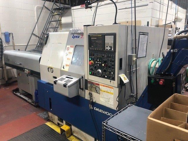 Daewoo Fanuc 0it Cnc Control 6000 Rpm Lynx 210a Cnc Turning Center 2 Axis 