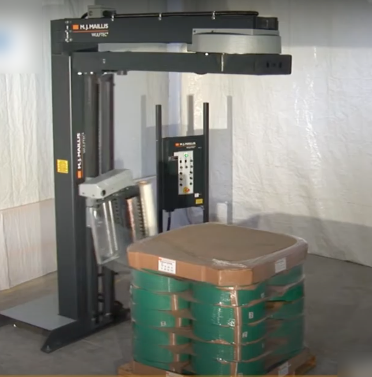 WULFTEC WRT-150, Semi-Automatic Pallet Wrapper