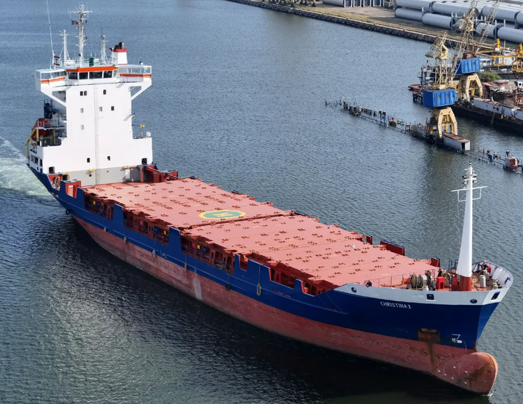 J.J. Sietas CHRISTINA 1 ABT 5335 DWT ON 6.96 M DRAFT