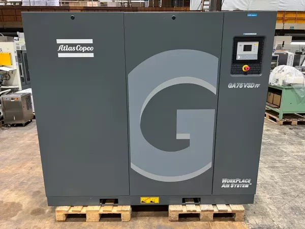 Atlas Copco GA75 VSD FF Pmax 12.75 bar / 185 psi / 1.27 MPa