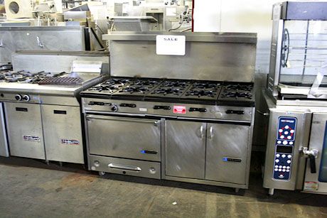 Garland 10 Burner with Range and Space Saver Cabinets