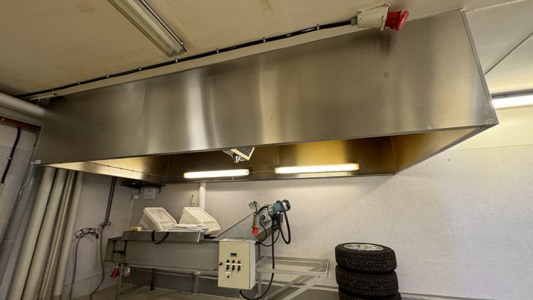 Fryer with hood