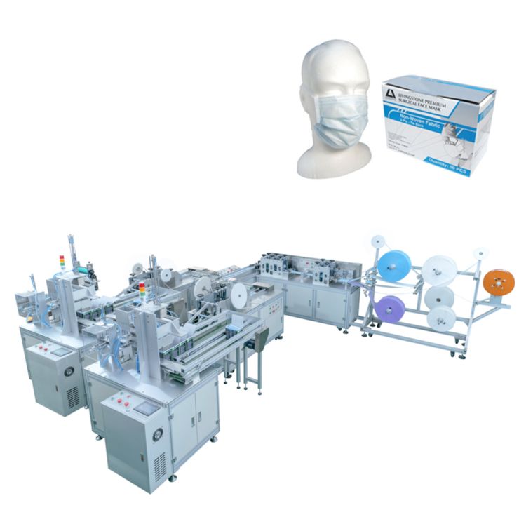 HY100-10A Automatic Tie Up Mask Making Machine with Auto Box Packing
