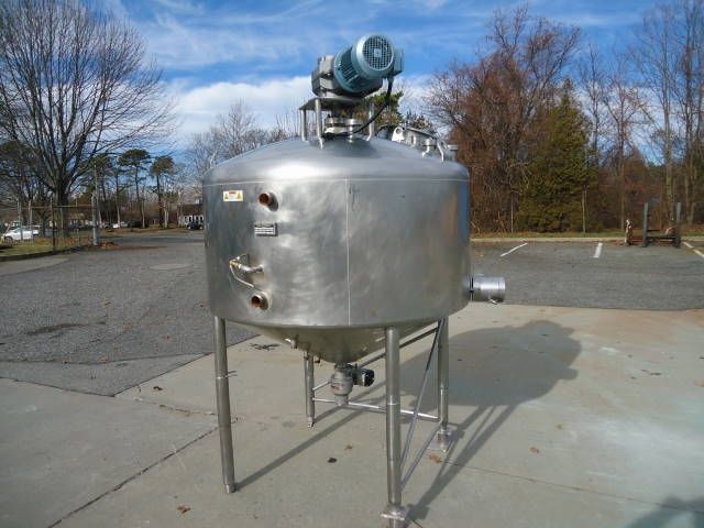 Others 400 GALLON SCRAPER AGITATED CONE BOTTOM JACKETED VESSEL R-2804