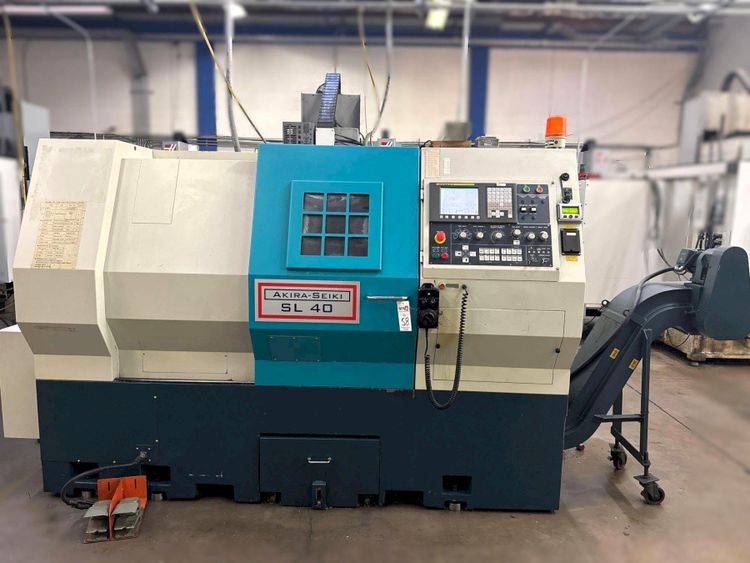 Akira Seiki Fanuc Series Oi-TC 3000 RPM SL-40 2 Axis