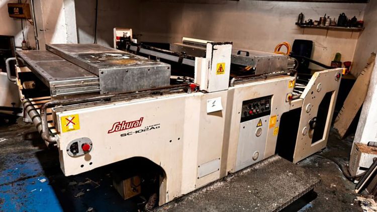 Sakurai SC102A2 SCREEN CYLINDER COATER & HOT STAMPING