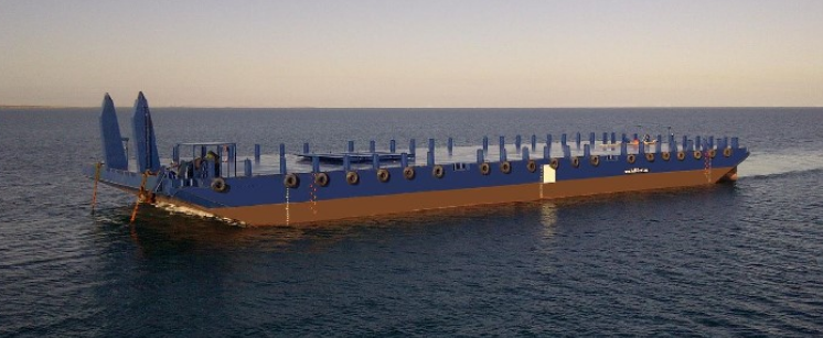 250ft Deck Cargo Ballastable Barge
