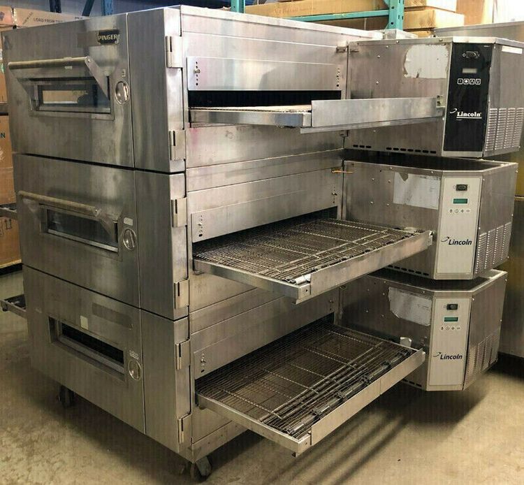 Lincoln 1600 Triple Conveyor Pizza Ovens