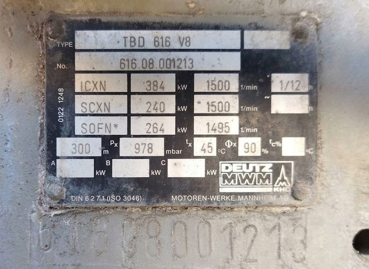 Deutz TBD 616 V8 384